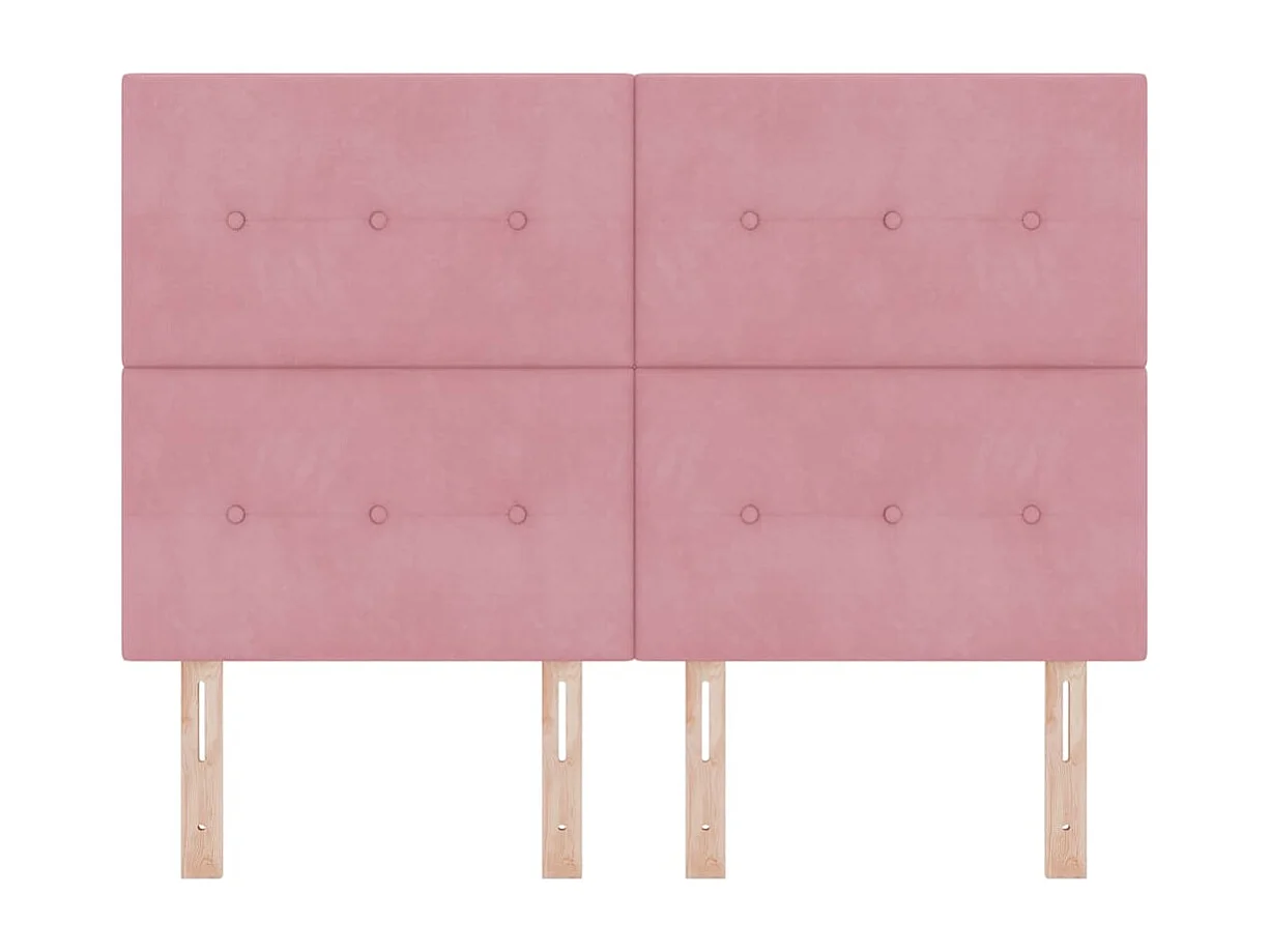 Tête de lit Montage mural | Panneau de tête pour lit Moderne  avec tête de lit Rose 160 cm Velours