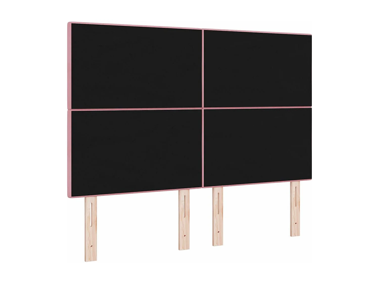 Tête de lit Montage mural | Panneau de tête pour lit Moderne  avec tête de lit Rose 160 cm Velours