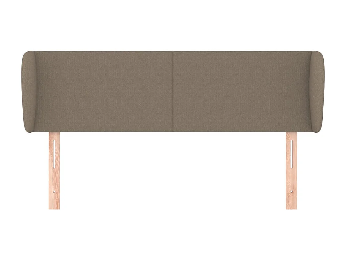 Mueble cabecero | Cabezal de cama | Cabecero de tela gris taupe 147x23x78/88 cm