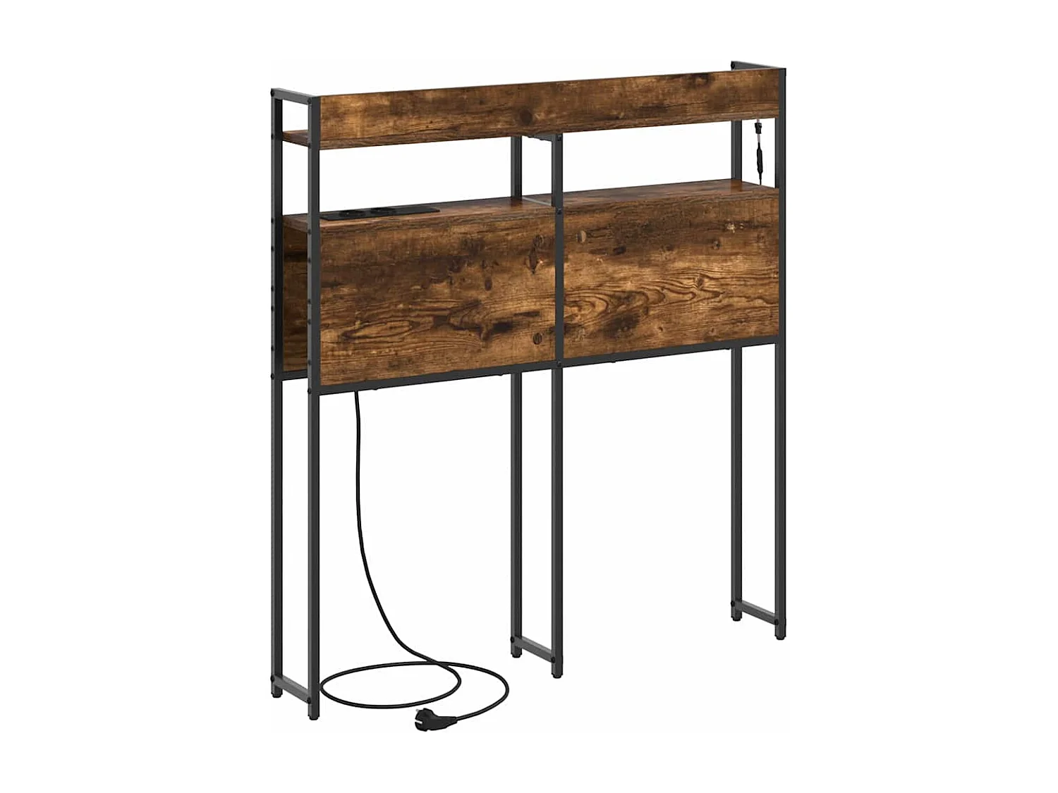 Tête de Lit de rangement | Panneau de tête pour lit Chêne fumé 80 cm Bois d'ingénierie