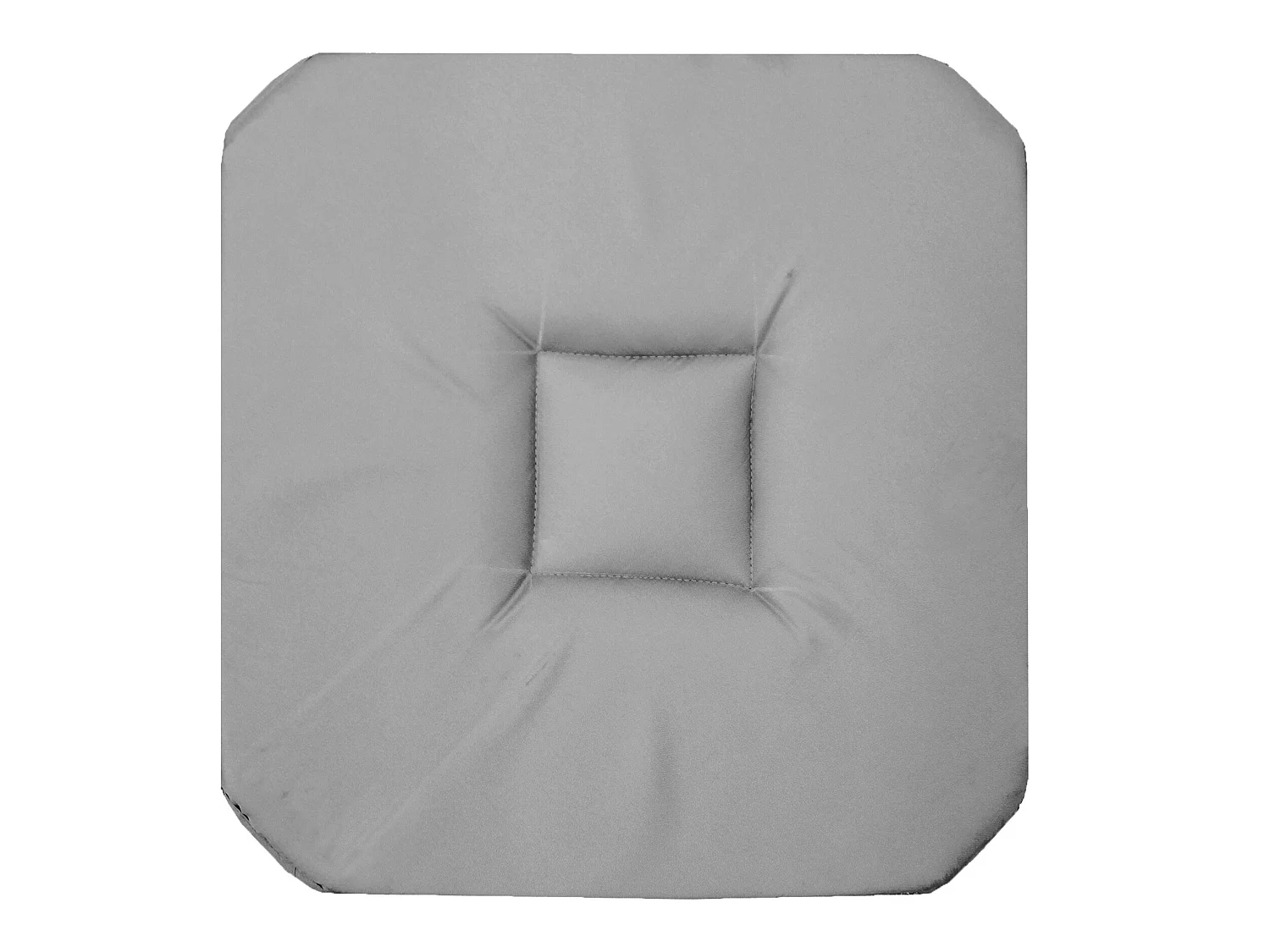 Coussin galette de chaise 4 rabats 36 x 36 cm panama gris