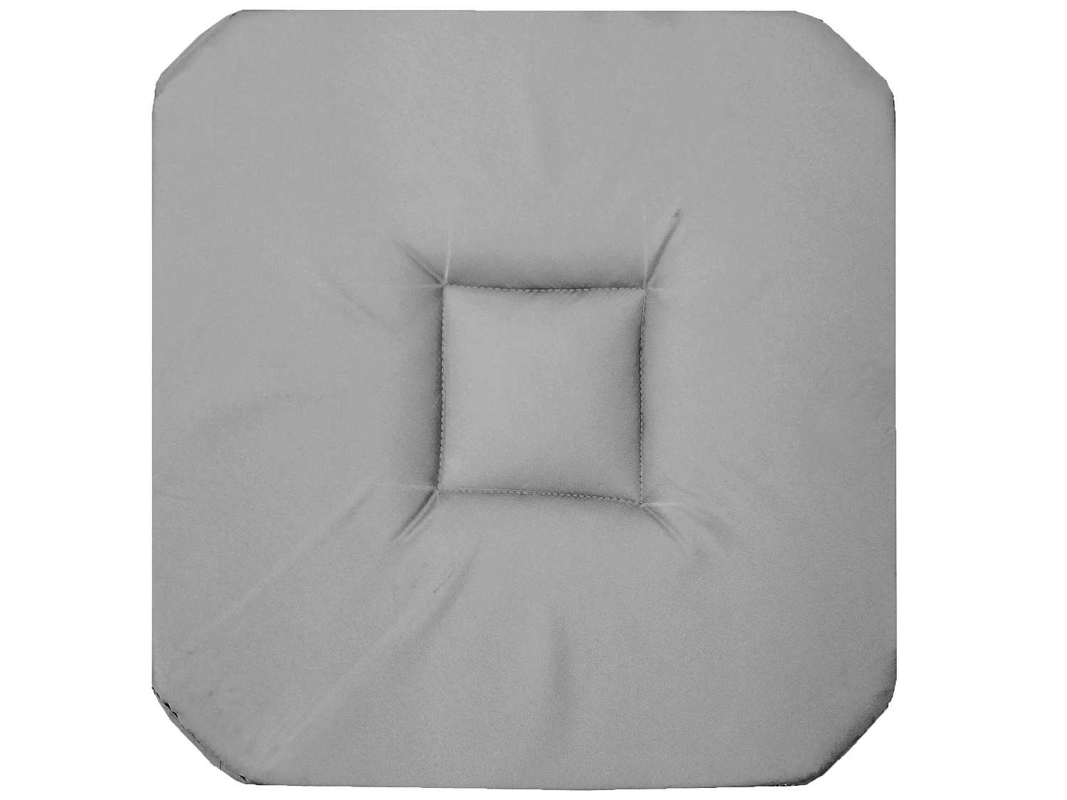 Coussin galette de chaise 4 rabats 36 x 36 cm panama gris