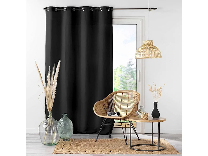 Rideau à Oeillets "Absolu" 140x280cm Noir