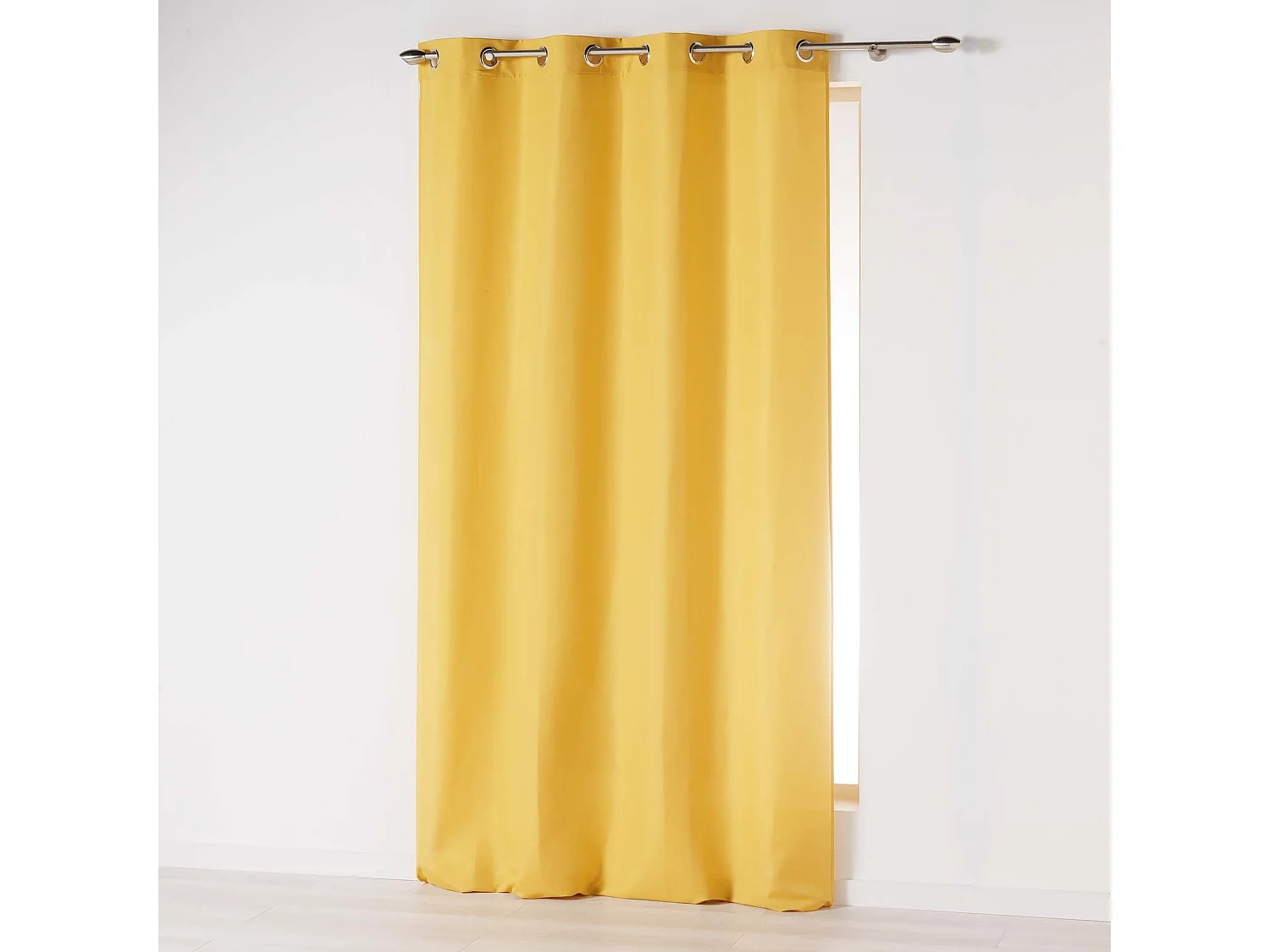 Rideau à Oeillets "Absolu" 140x280cm Moutarde