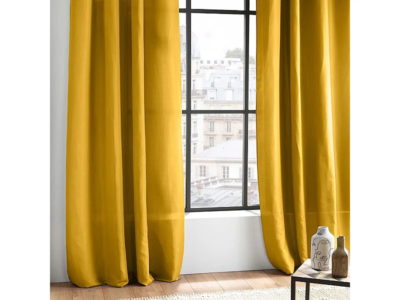 Rideau à Oeillets "Absolu" 140x280cm Moutarde