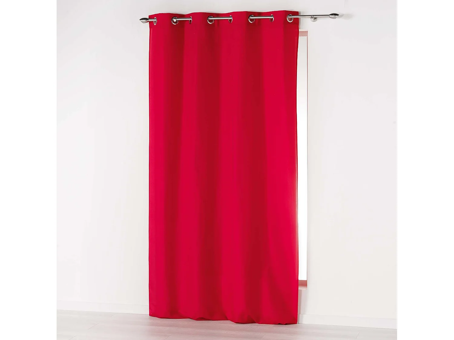 Rideau à Oeillets "Absolu" 140x280cm Rouge