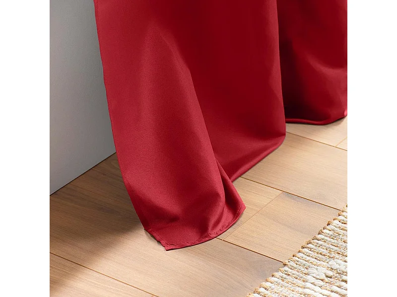 Rideau à Oeillets "Absolu" 140x280cm Rouge