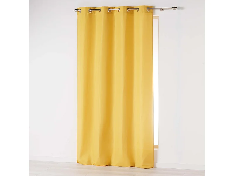 Rideau à Oeillets "Absolu" 140x260cm Moutarde