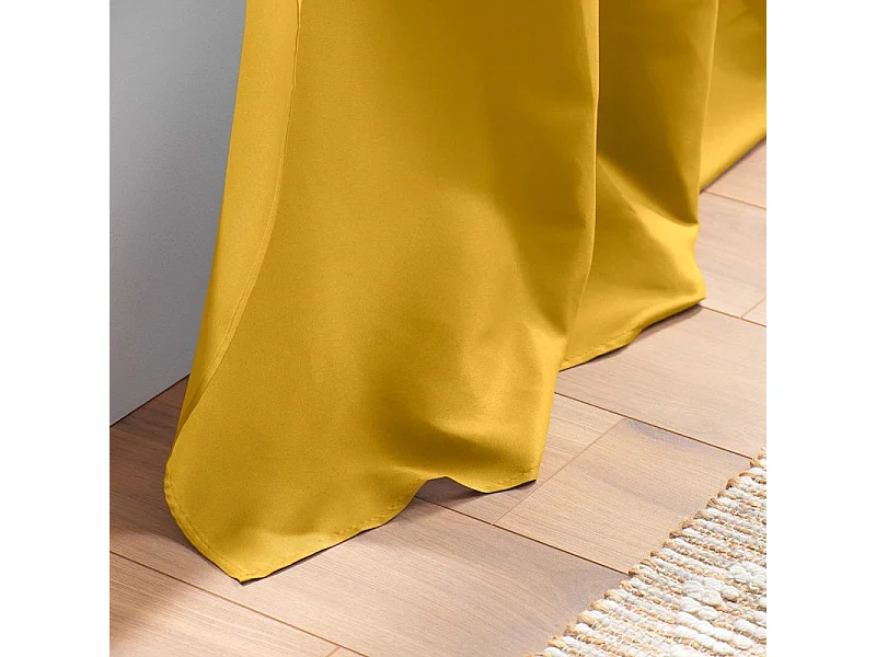 Rideau à Oeillets "Absolu" 140x260cm Moutarde