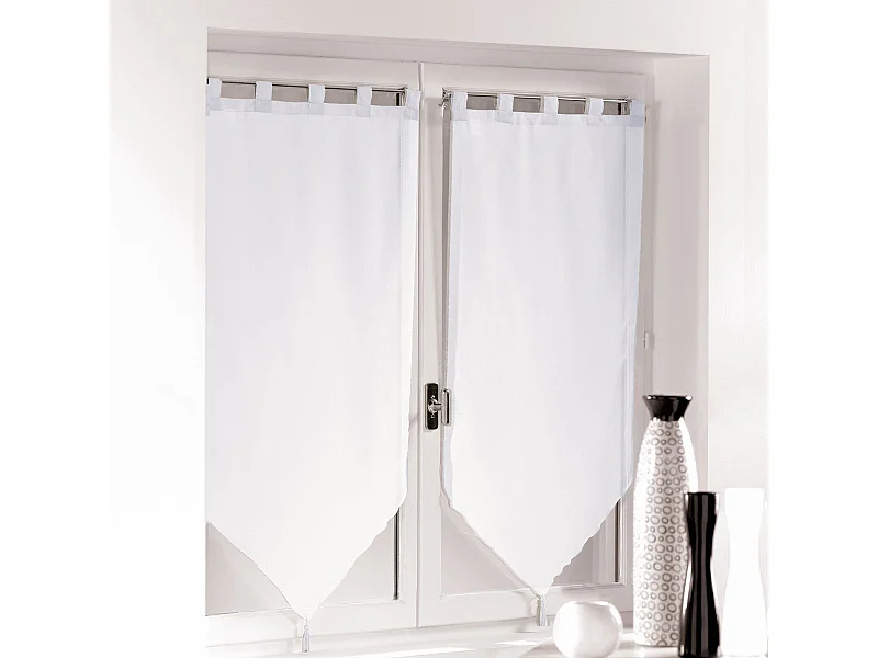Paire de Voilages "Voiline" 60x90cm Blanc