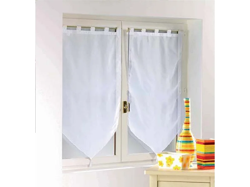 Paire de Voilages "Voiline" 60x90cm Blanc