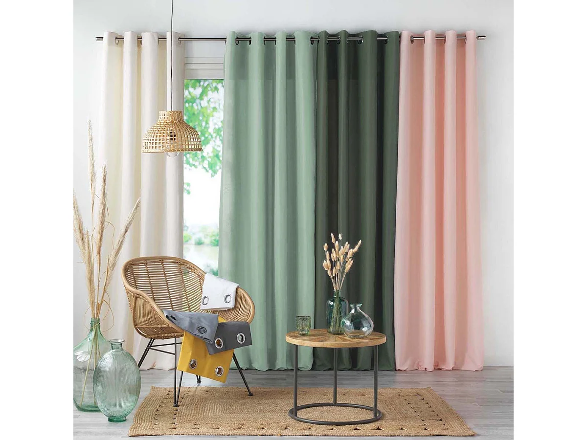 Rideau à Oeillets "Absolu" 140x260cm Noir