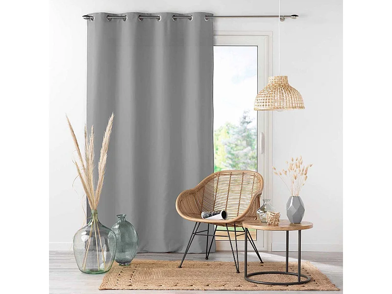 Rideau à Oeillets "Absolu" 140x260cm Gris