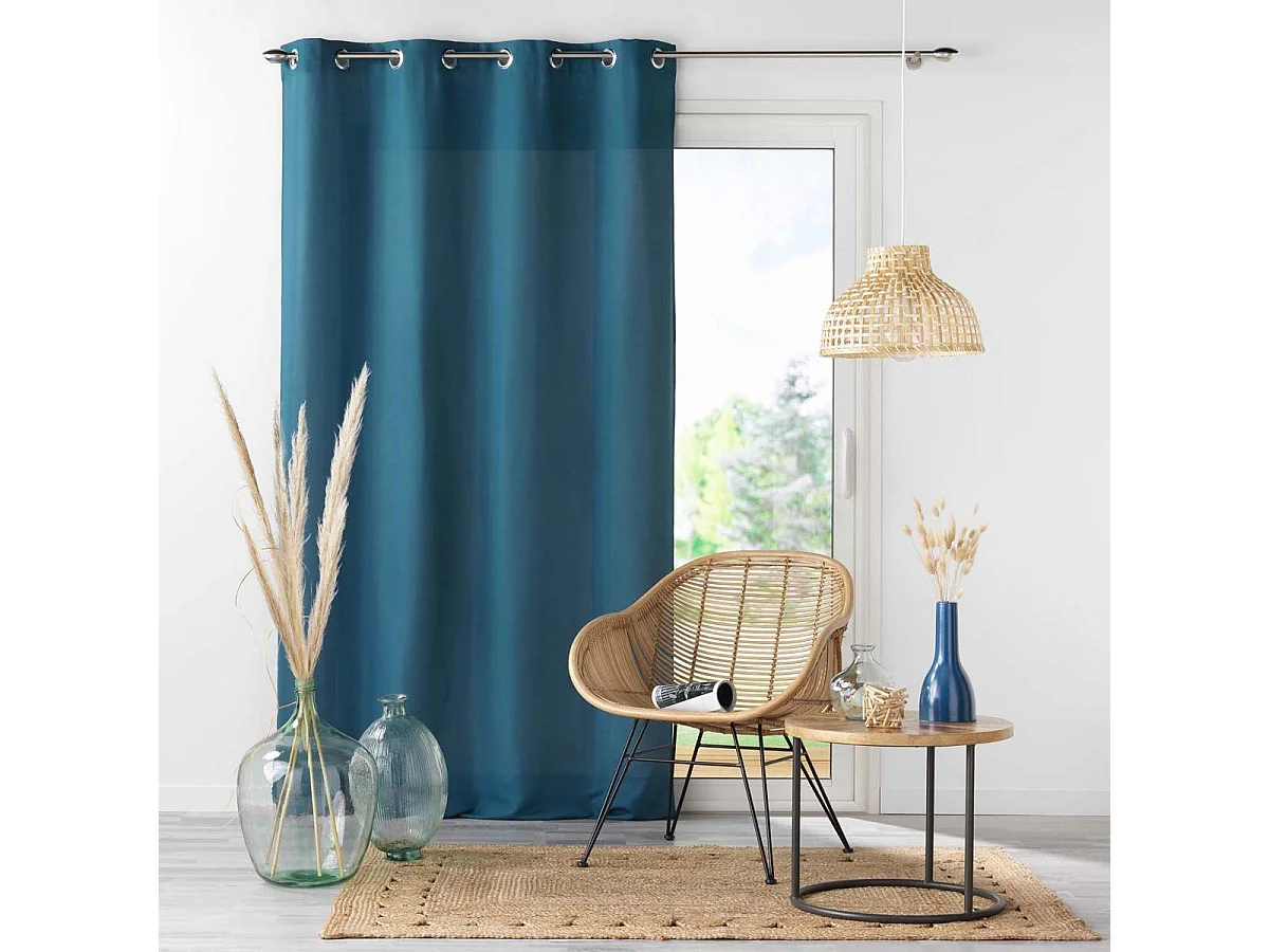 Rideau à Oeillets "Absolu" 140x280cm Bleu Indigo