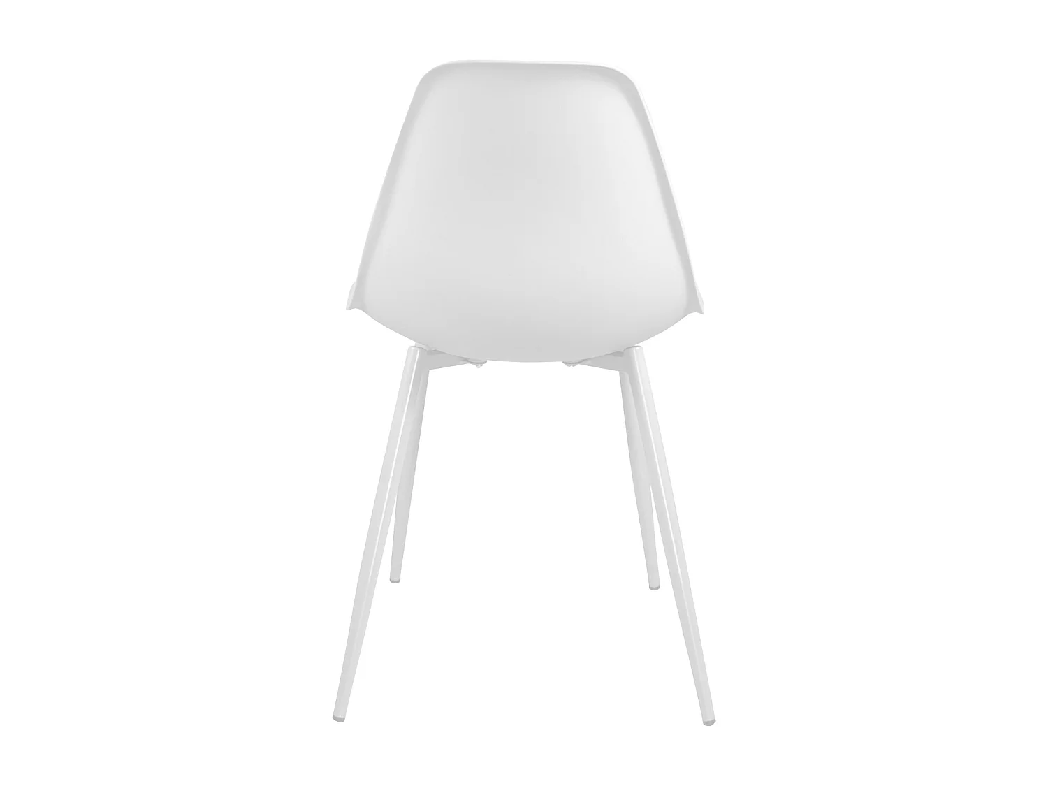 Lot 4 chaises Cuisine Design Siège Plastique Pieds Métal NOVA (blanc)