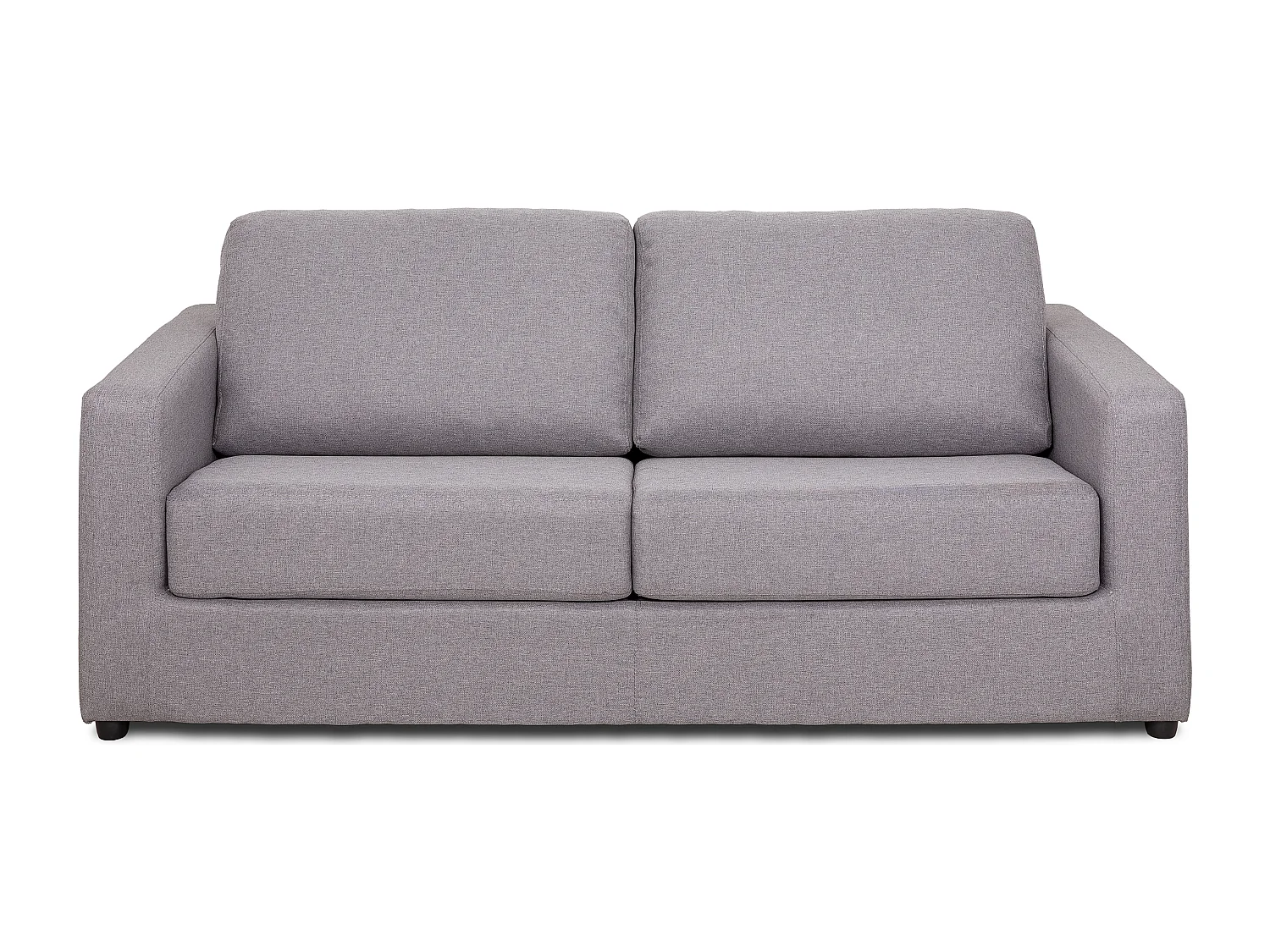 Schlafsofa mit Matratze 3-Sitzer - Stoff - Grau - Liegefläche 140 cm - Matratze 14 cm - DONETO