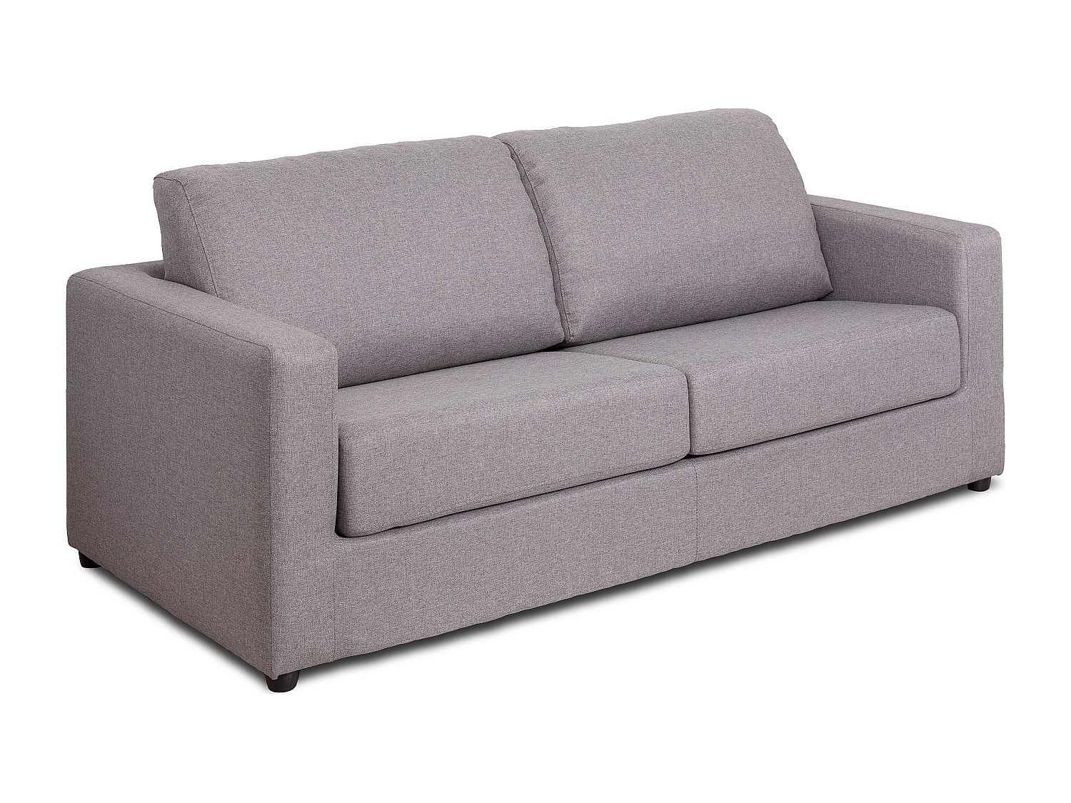 Schlafsofa mit Matratze 3-Sitzer - Stoff - Grau - Liegefläche 140 cm - Matr günstig online kaufen