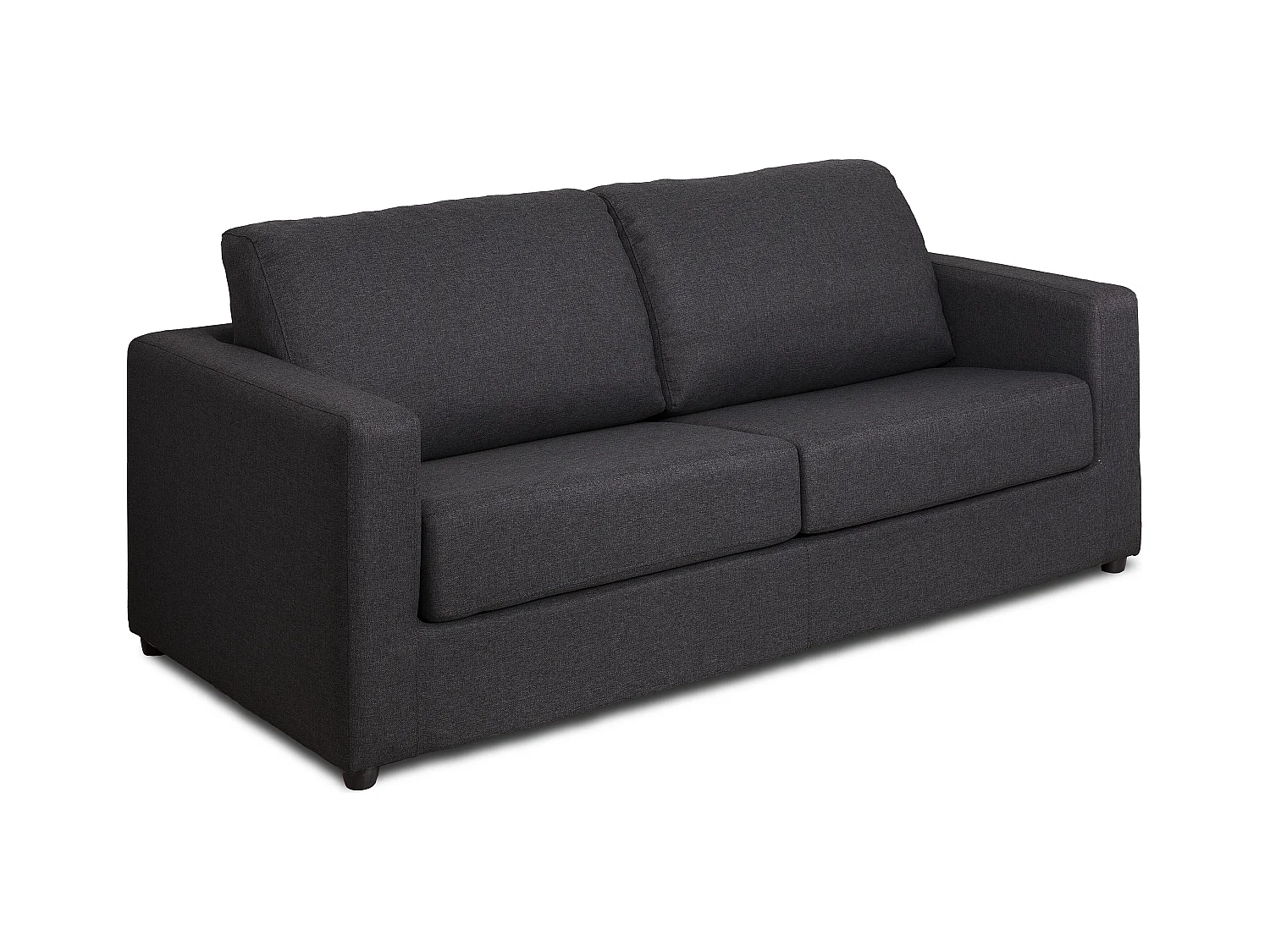 Driezits express slaapbank van antraciet stof - DONETO