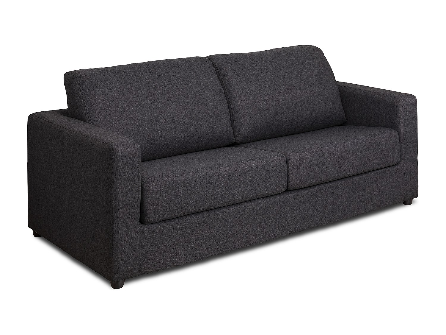 Schlafsofa mit Matratze 3-Sitzer - Stoff - Anthrazit - Liegefläche 140 cm - günstig online kaufen