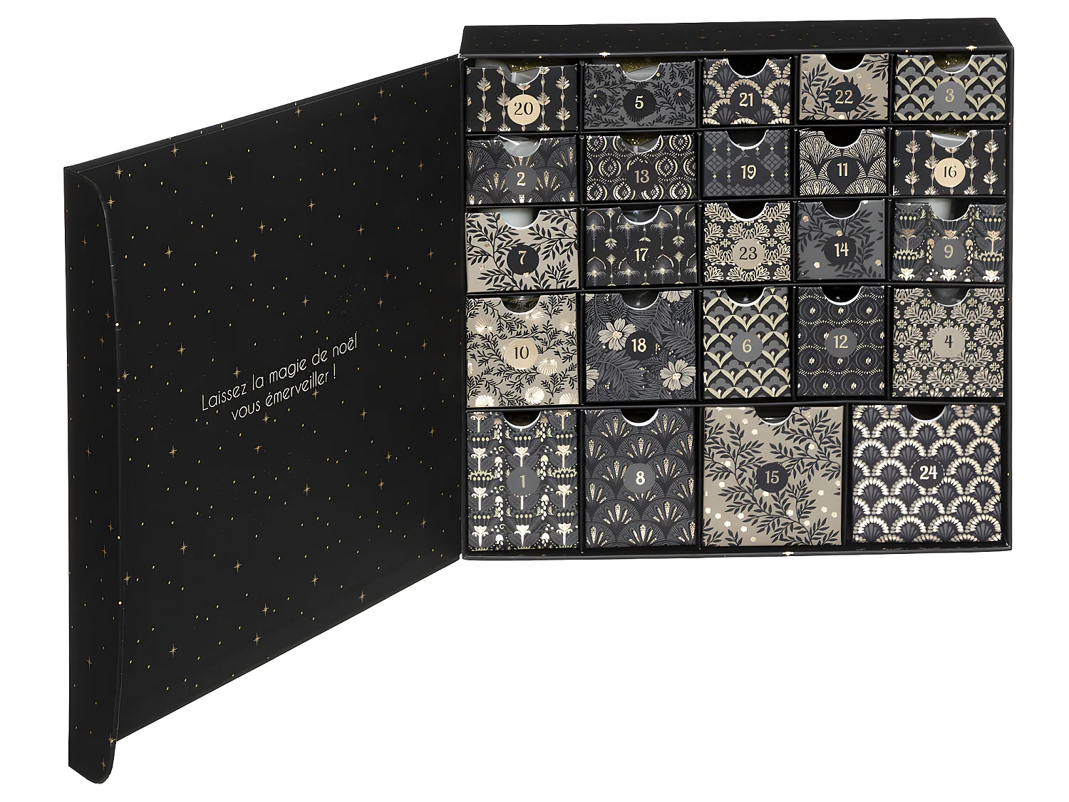 Coffret Calendrier de l'Avent parfumé et étincelant 24 Bougies