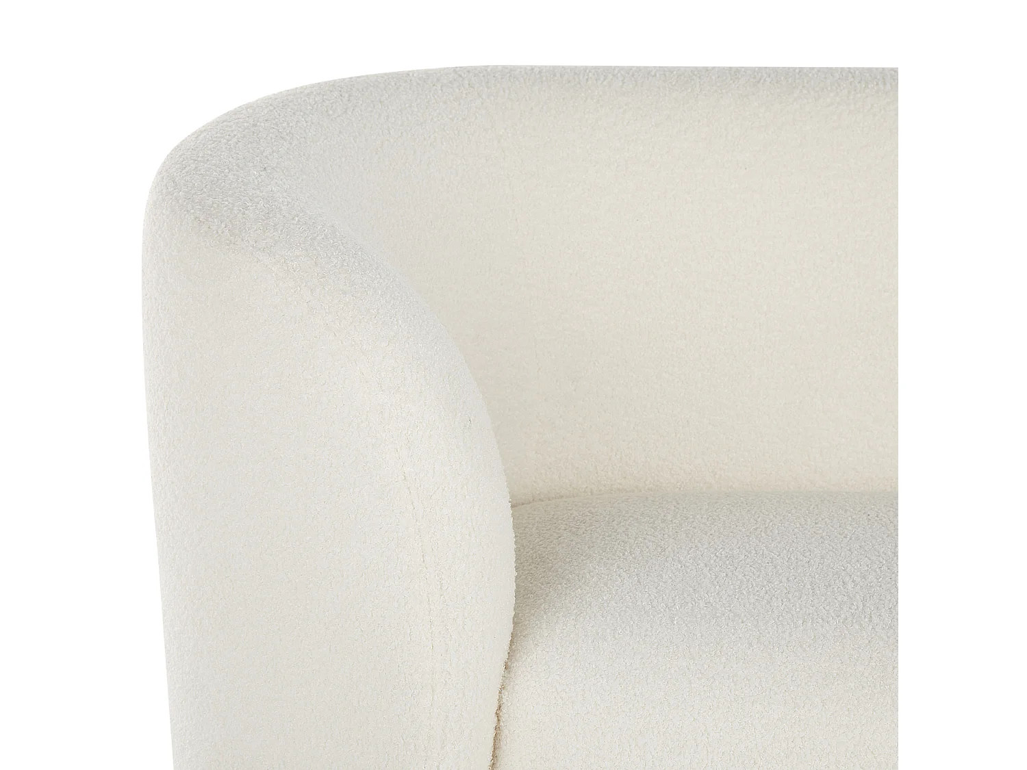 Bank LOEN Bouclé Wit 3-zitter