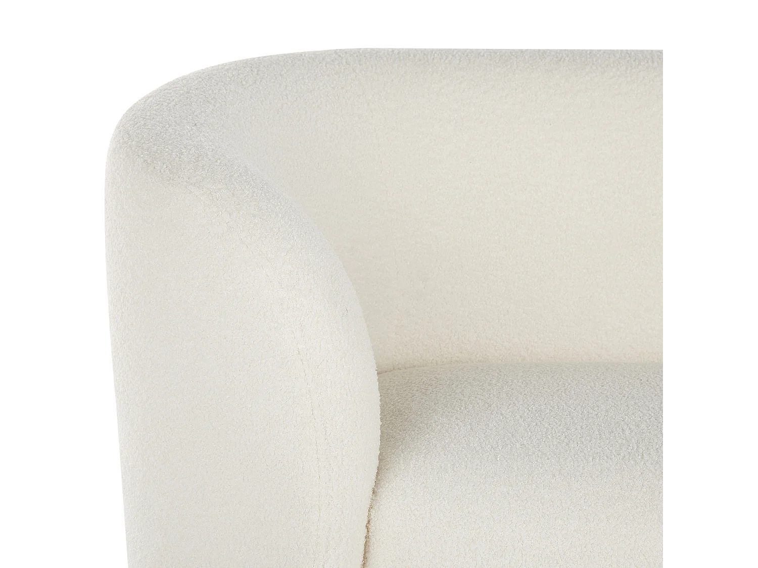 Sofá LOEN Bouclé Branco 3 lugares