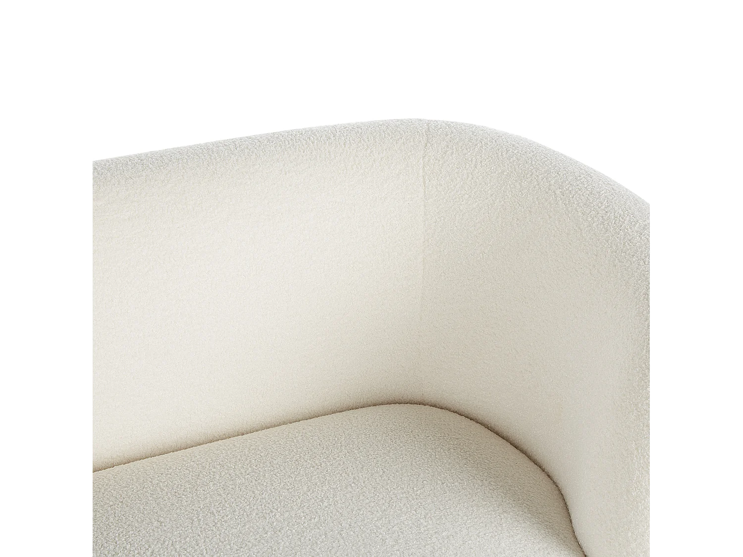 Sofá LOEN Bouclé Branco 3 lugares