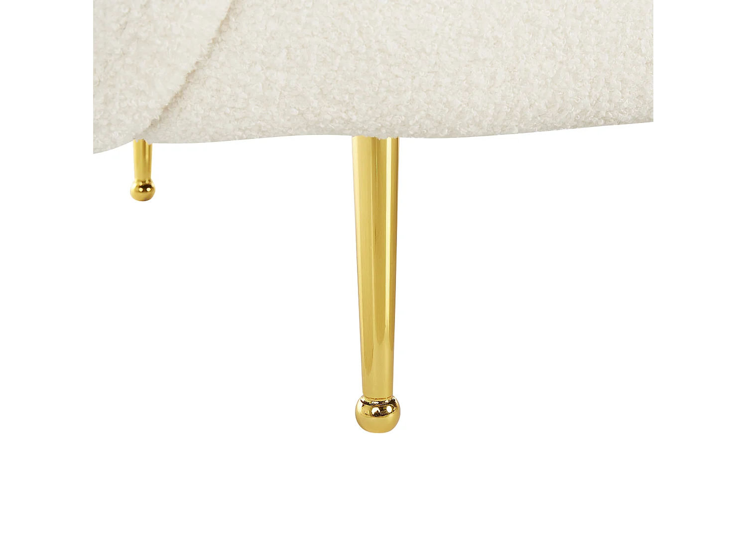 Sofá LOEN Bouclé Branco 3 lugares