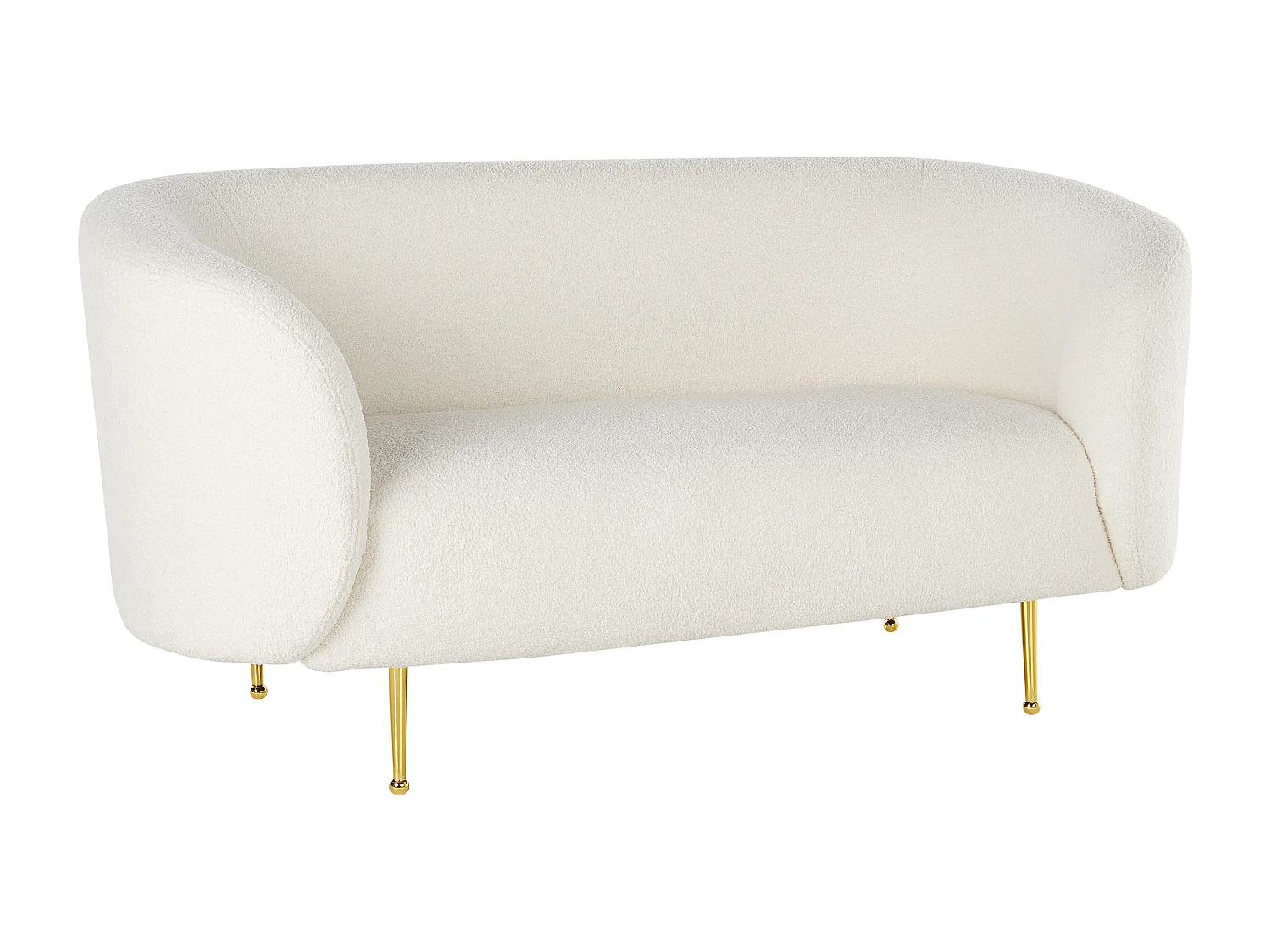 Bank LOEN Bouclé Wit 2-zitter