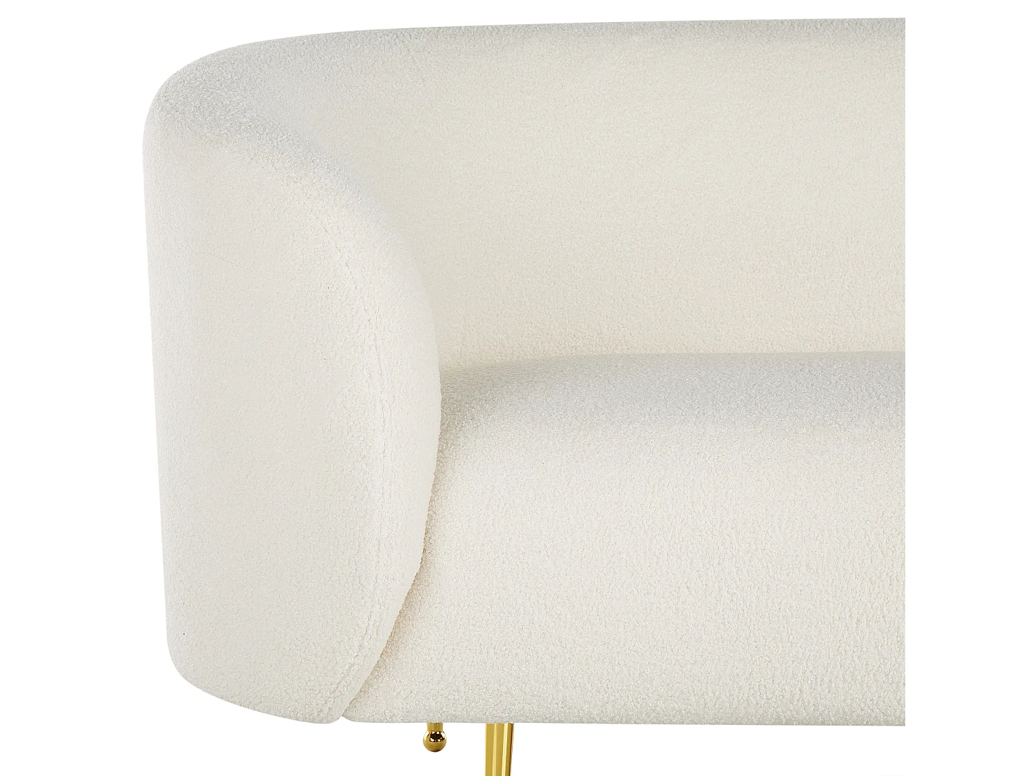 Bank LOEN Bouclé Wit 2-zitter