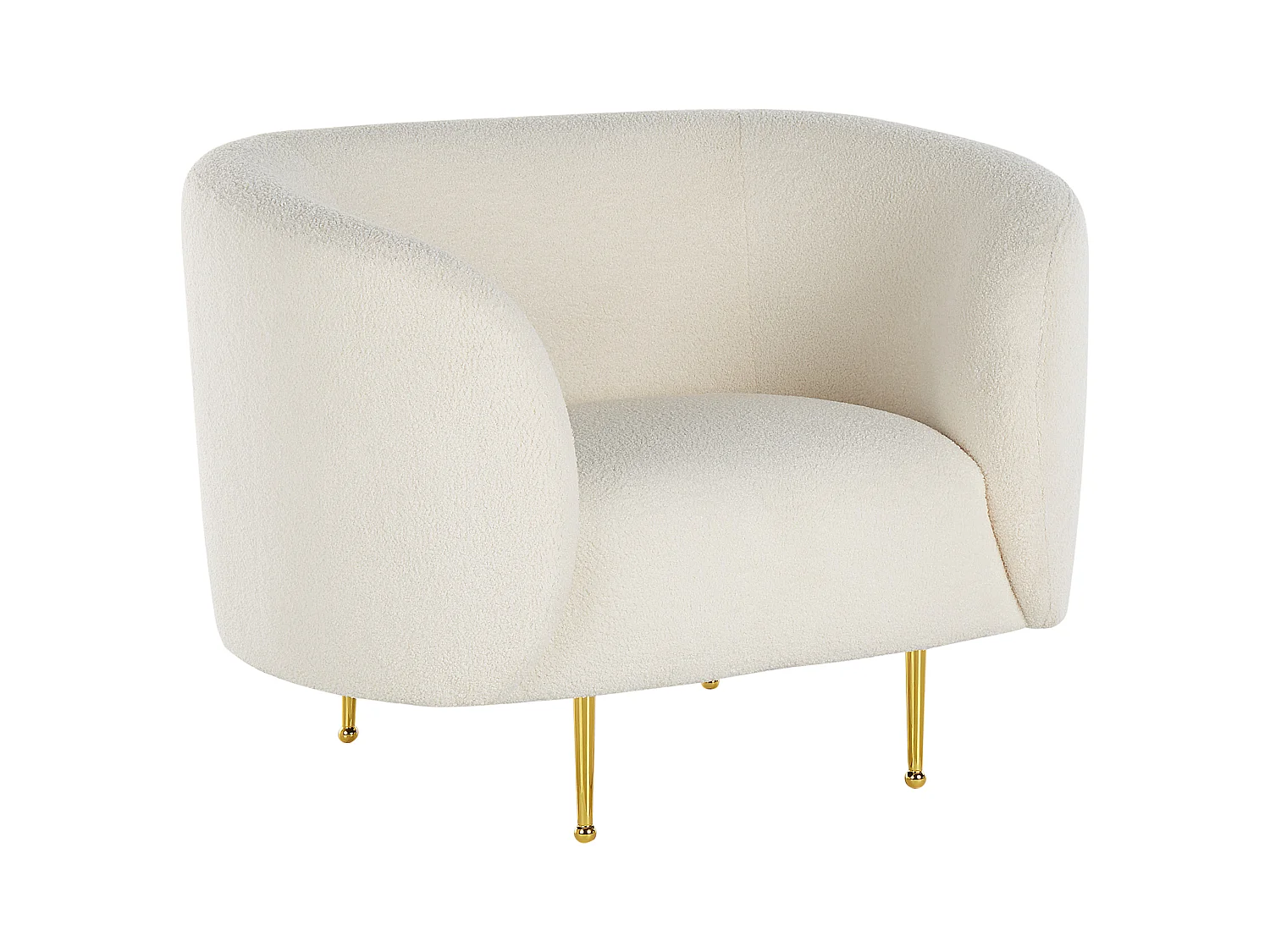 Poltrona LOEN Bouclé Bianco