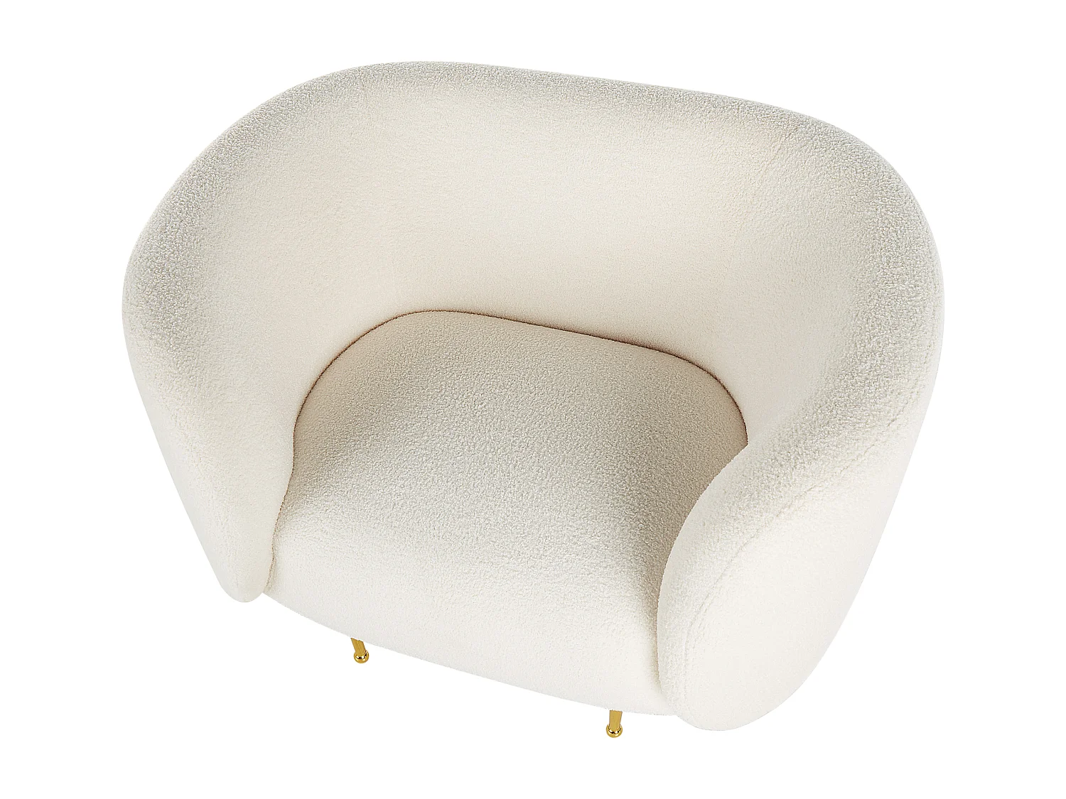 Fauteuil LOEN Bouclé Blanc