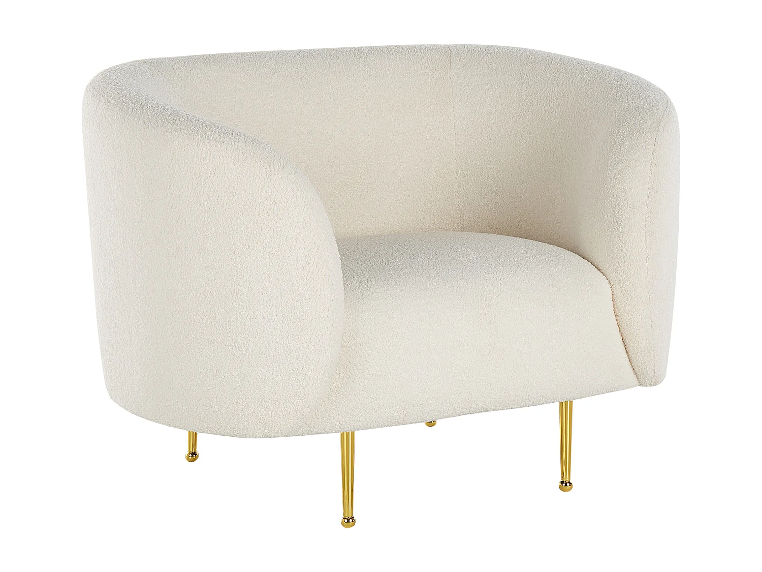 Fauteuil LOEN Bouclé Wit