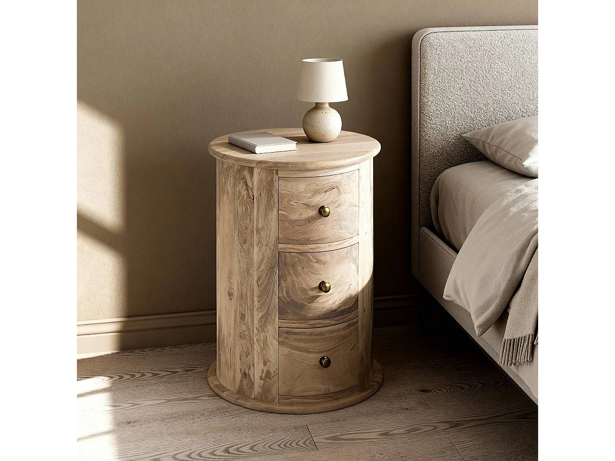 Table de chevet en bois de manguier Maëva