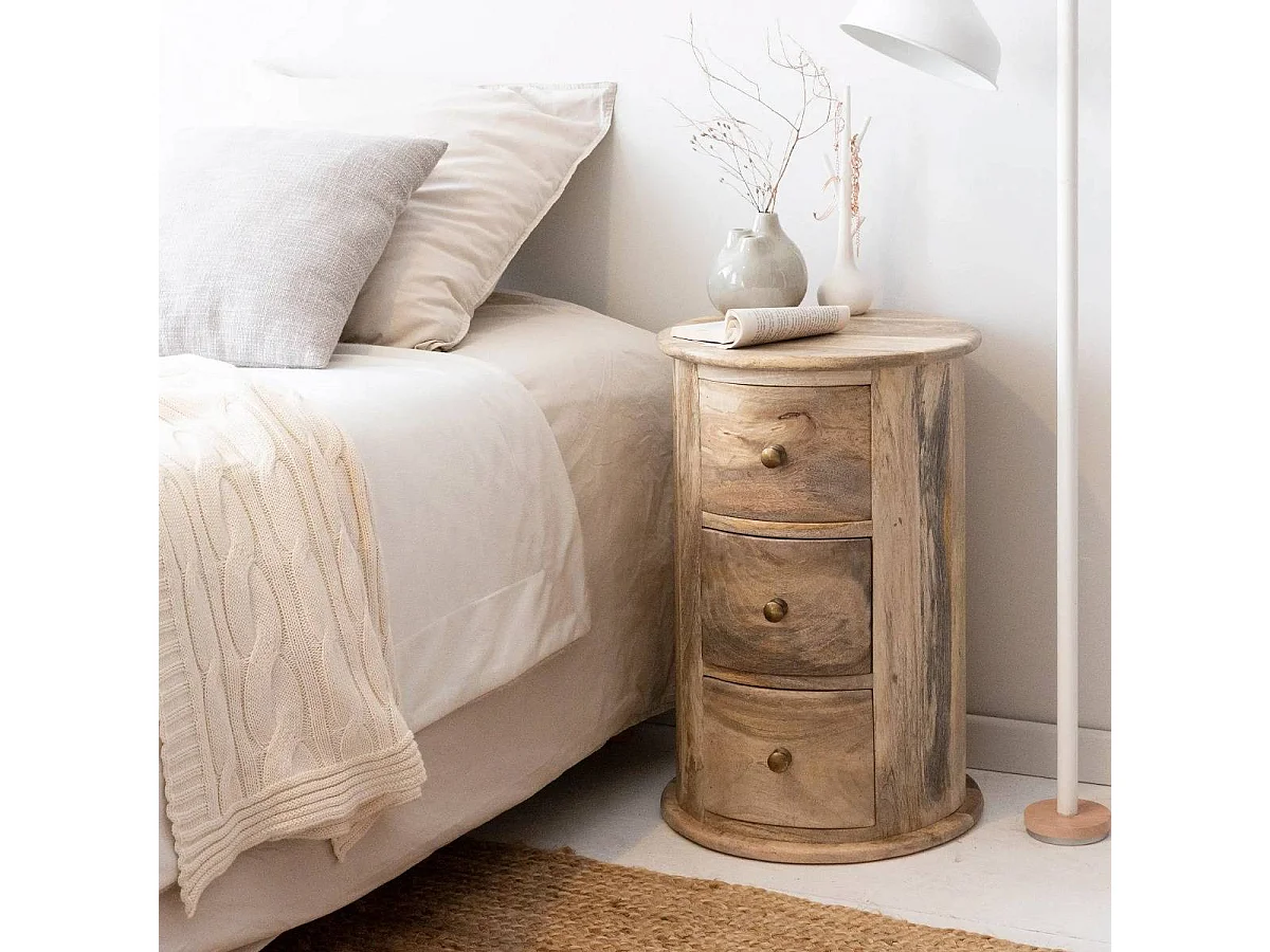 Table de chevet en bois de manguier Maëva