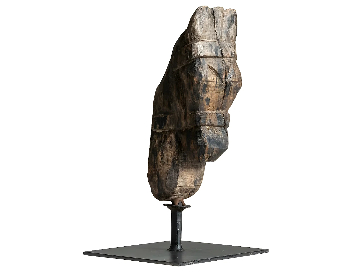 Sculpture en bois et métal Léonie