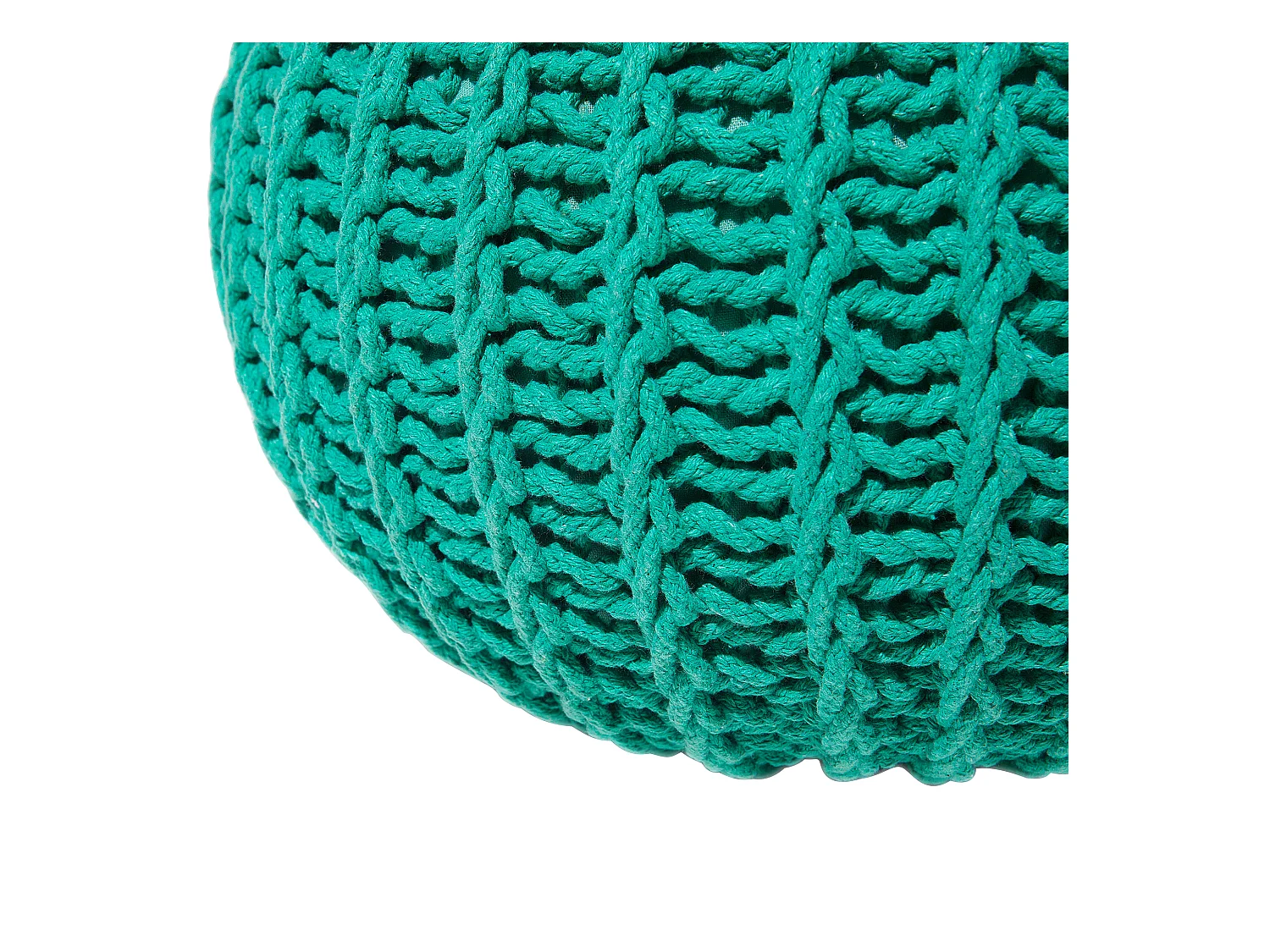 Puf CONRAD Algodón Verde esmeralda 50 cm 50 cm 35 cm