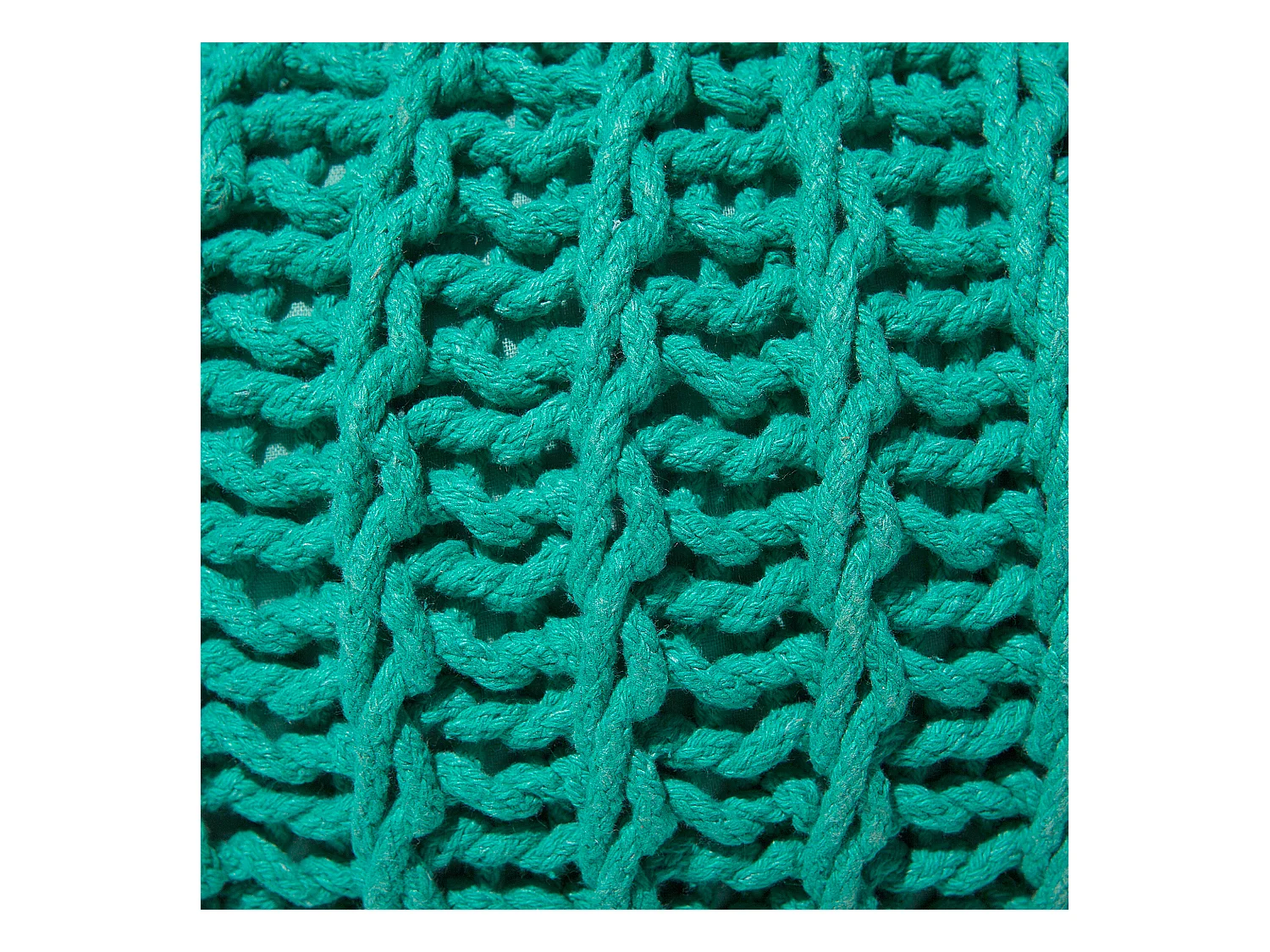 Puf CONRAD Algodón Verde esmeralda 50 cm 50 cm 35 cm
