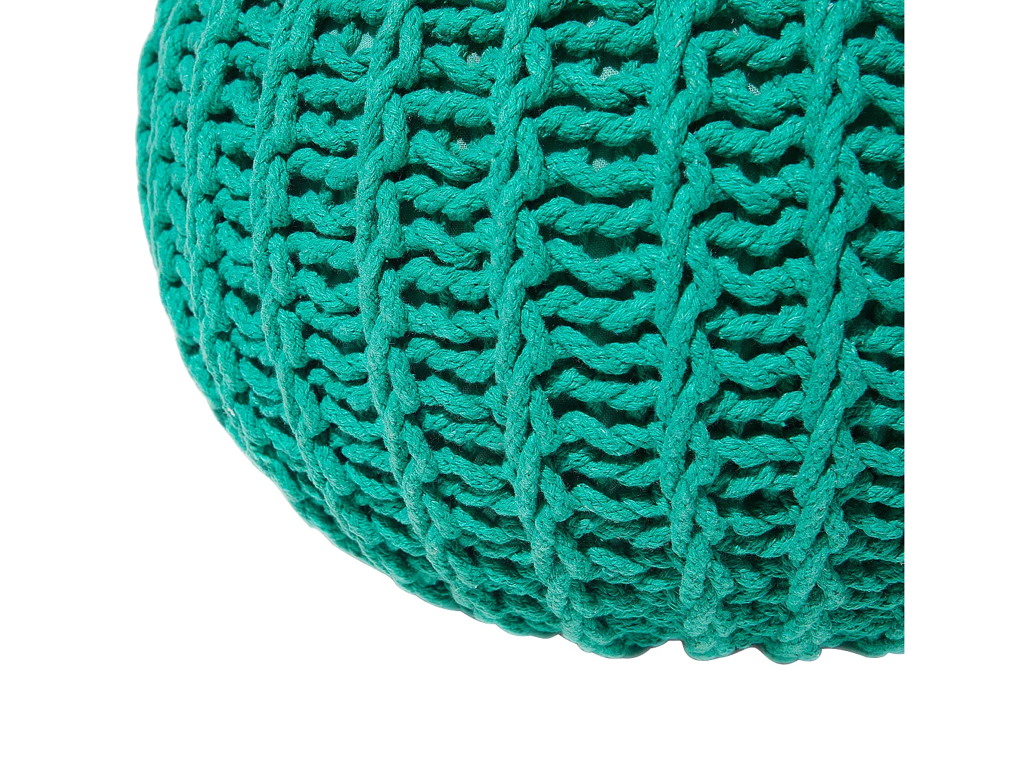 Pufe CONRAD Algodão Verde esmeralda 50 cm 50 cm 35 cm