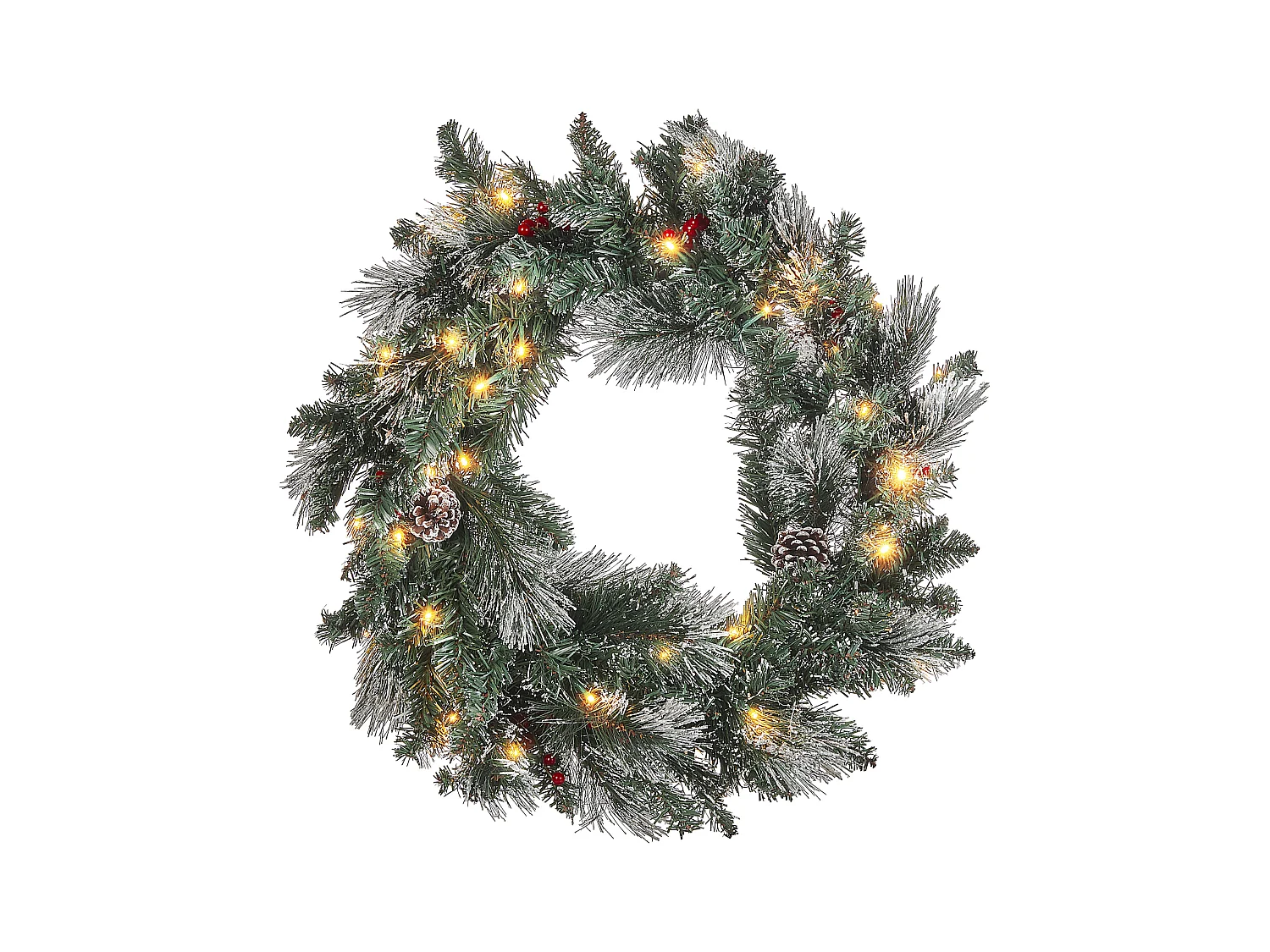 Couronne de Noël LED WAPTA Vert 40 cm