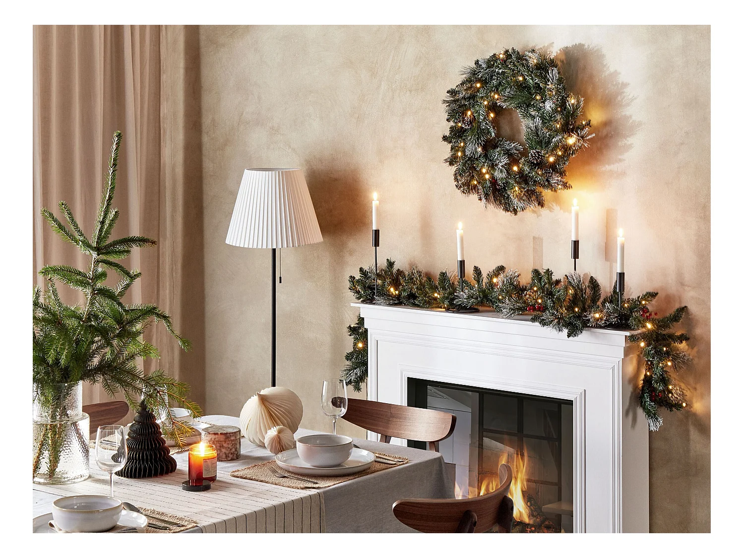 Couronne de Noël LED WAPTA Vert 40 cm