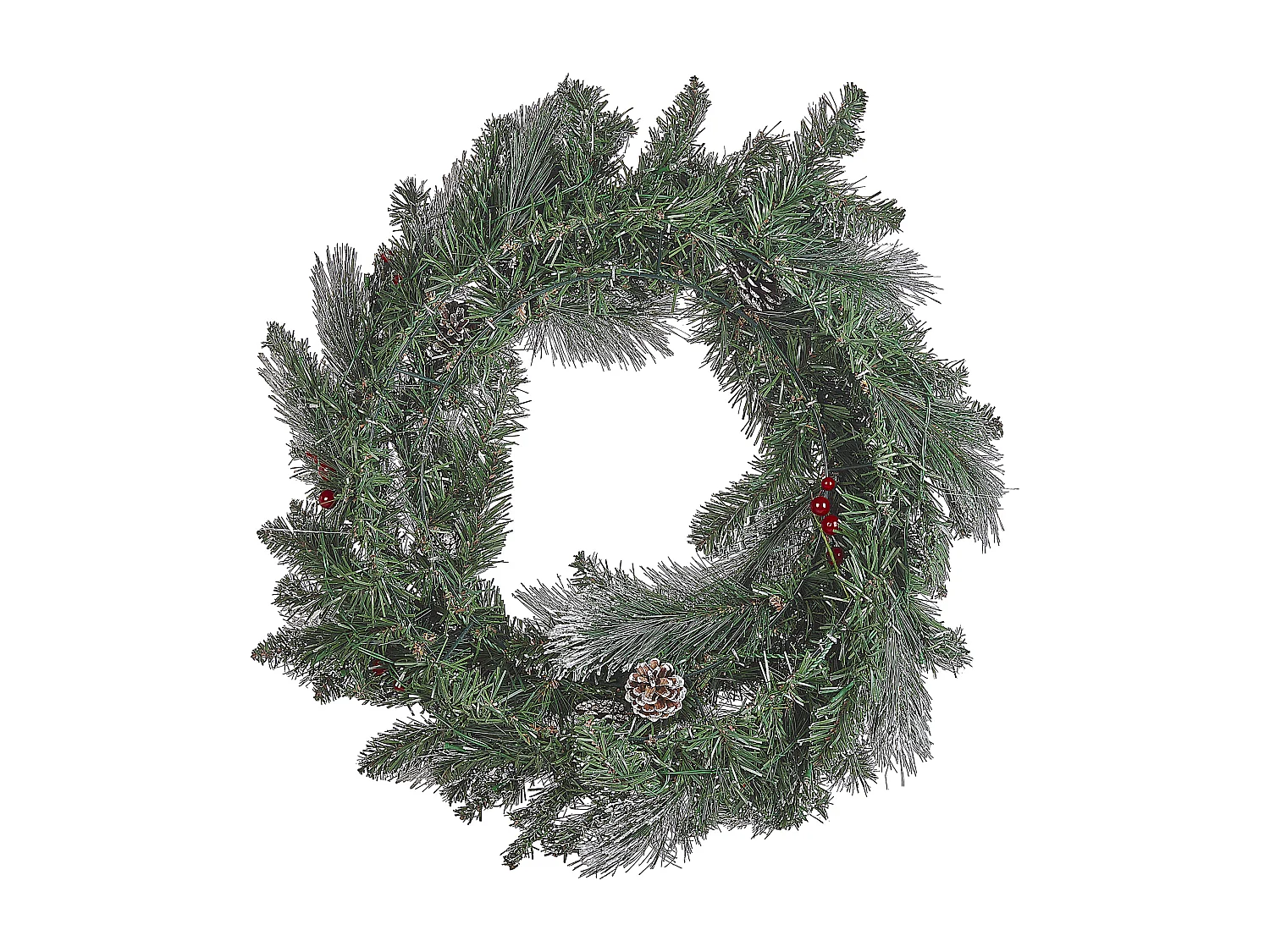 Grinalda decorativa verde com iluminação LED ⌀ 40 cm WAPTA