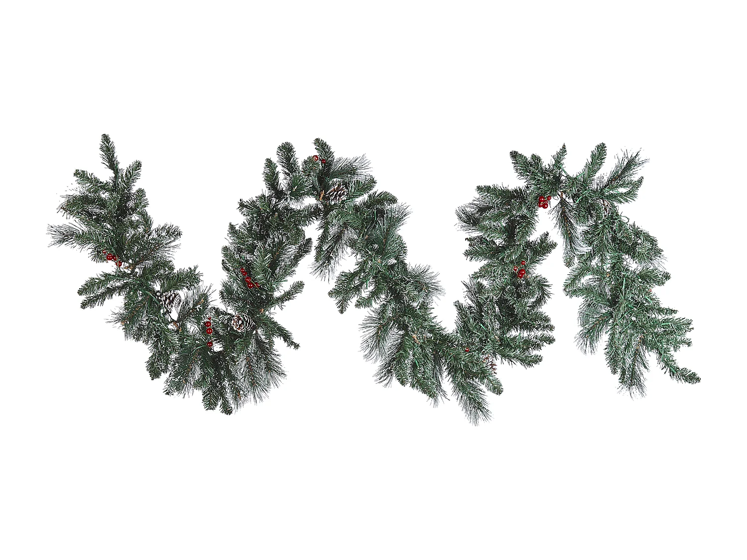 Ośnieżona świąteczna girlanda LED 270 cm zielona WAPTA