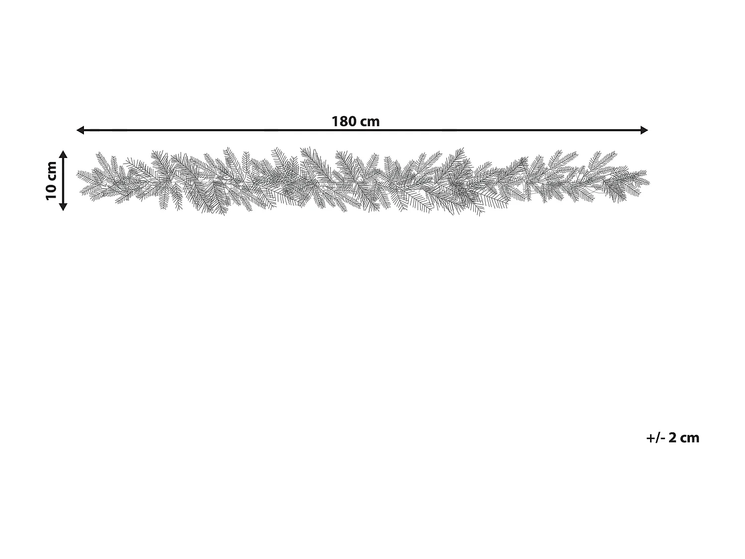 Ośnieżona świąteczna girlanda LED 180 cm zielona WAPTA