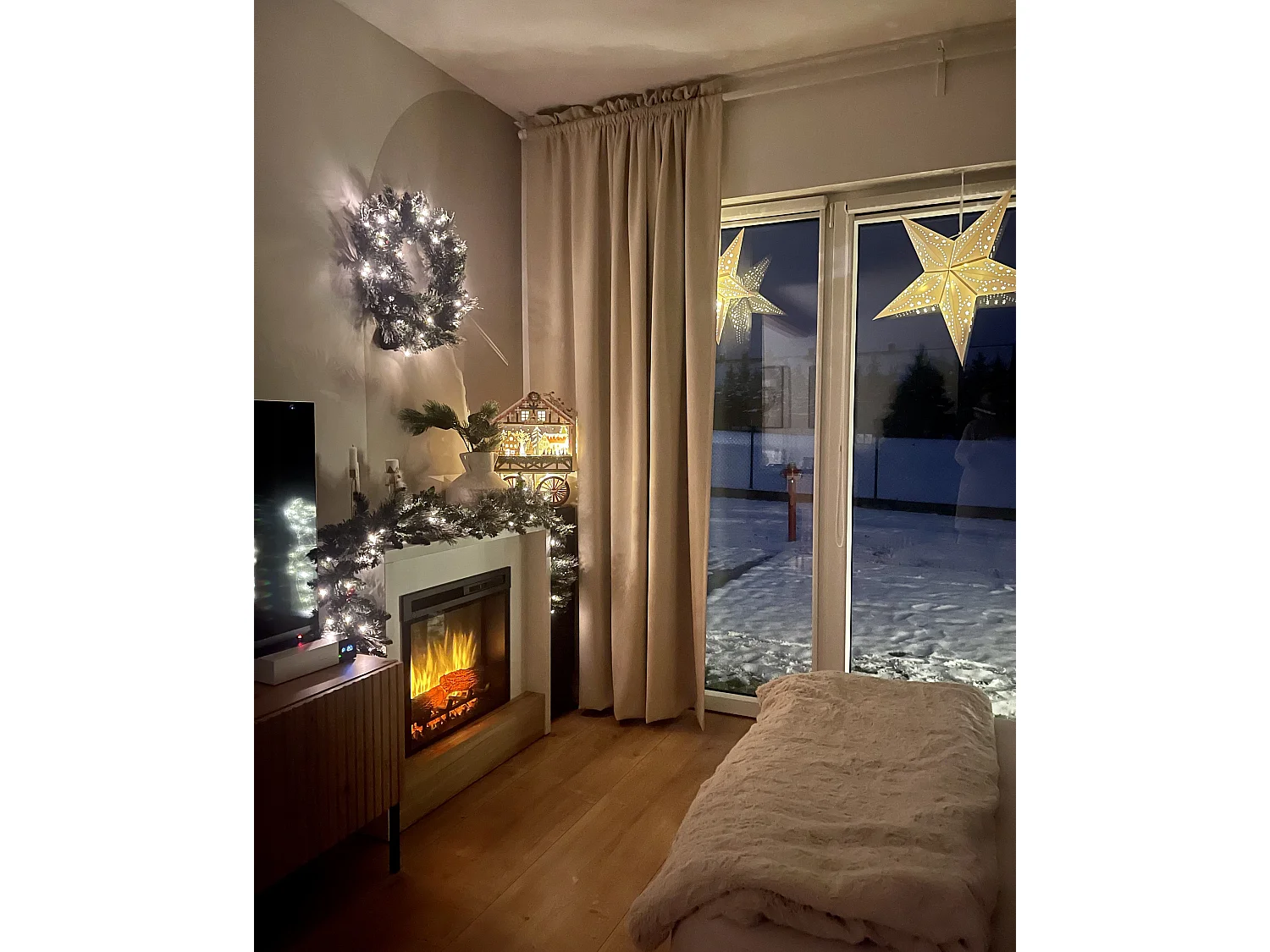 Guirlande de Noël LED 180 cm vert WAPTA