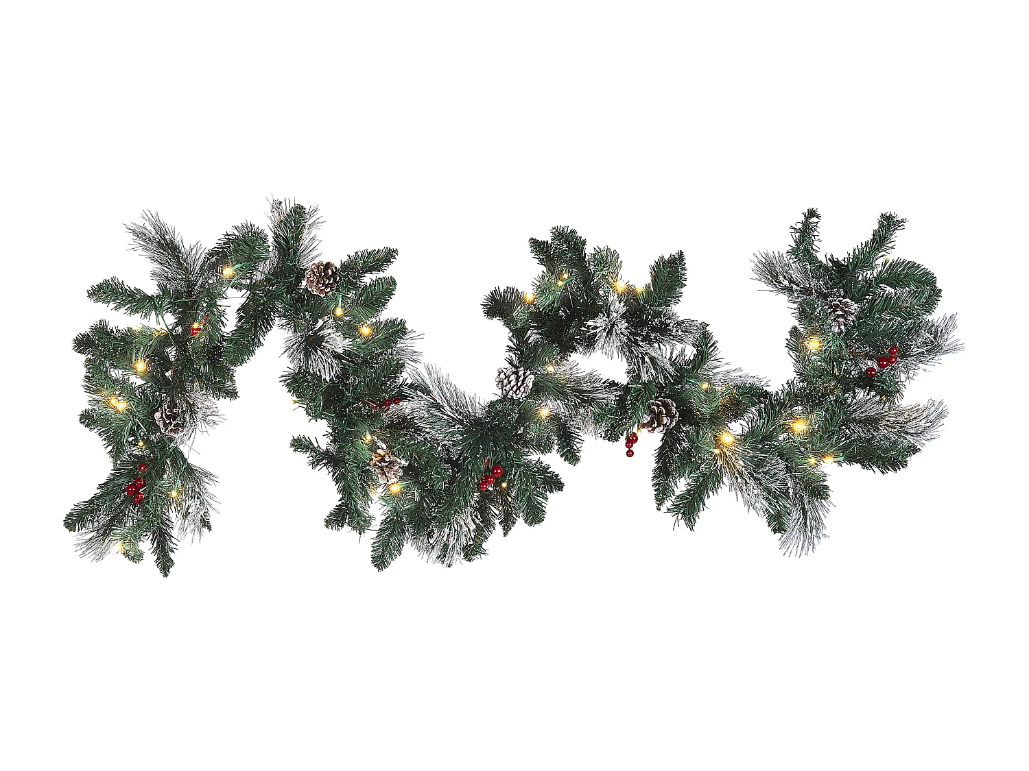 Guirlande met LED-verlichting groen 180 cm WAPTA