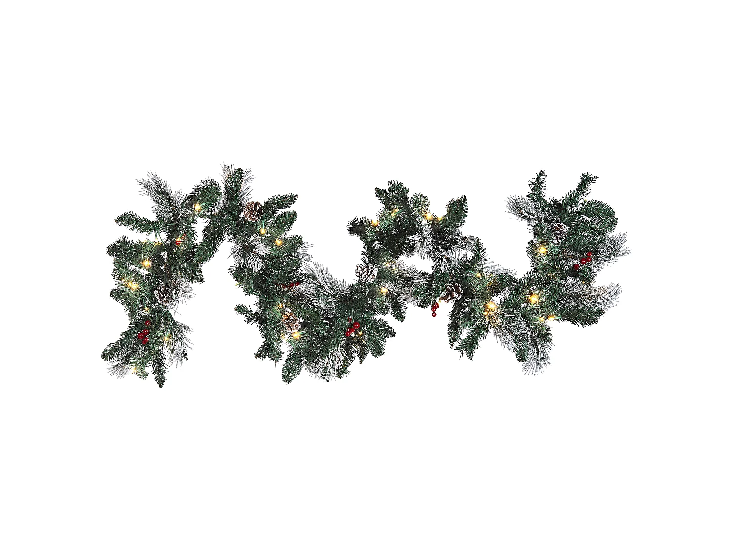 Guirlande de Noël LED 180 cm vert WAPTA