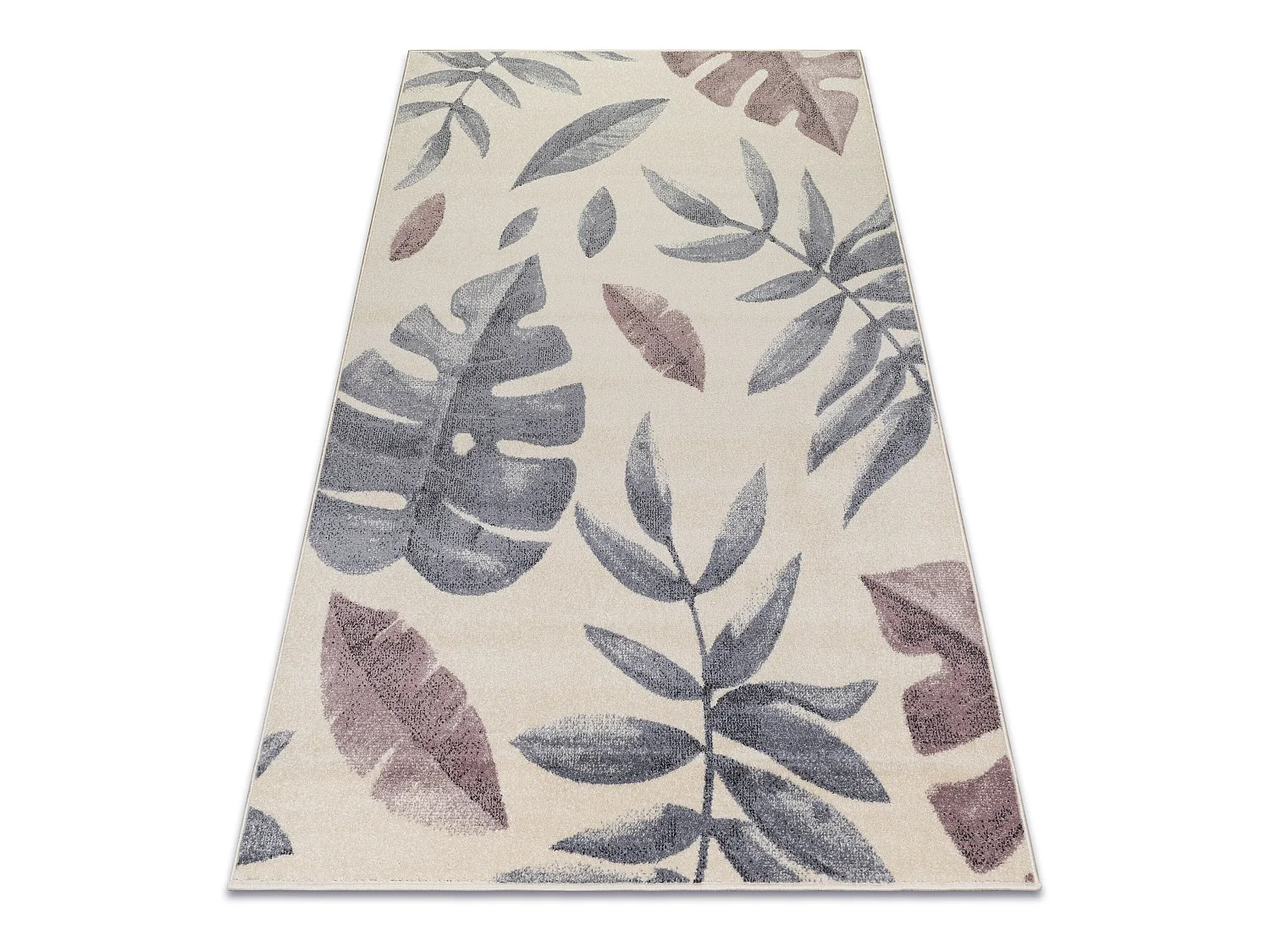 Tapijt HEOS 78428 crème / rozekleuring blad motief monstera bladeren 120x170 cm