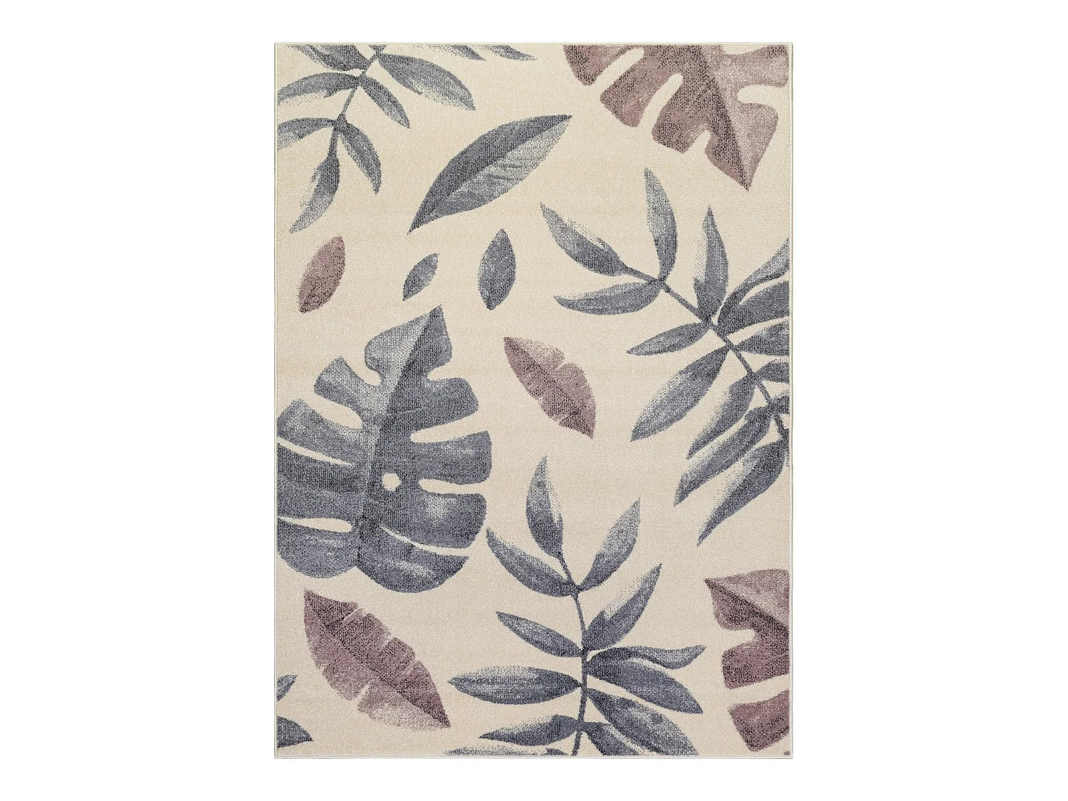 Tapijt HEOS 78428 crème / rozekleuring blad motief monstera bladeren 120x170 cm