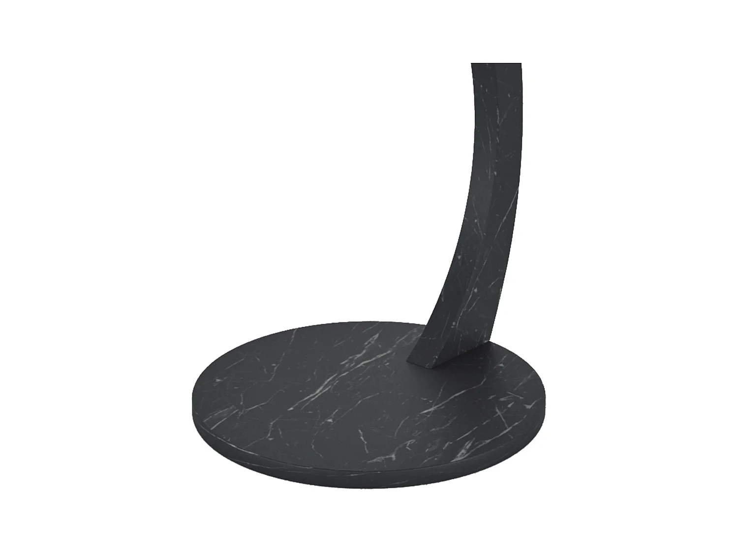 Table d'appoint Holeby ronde marbre noir [en.casa]